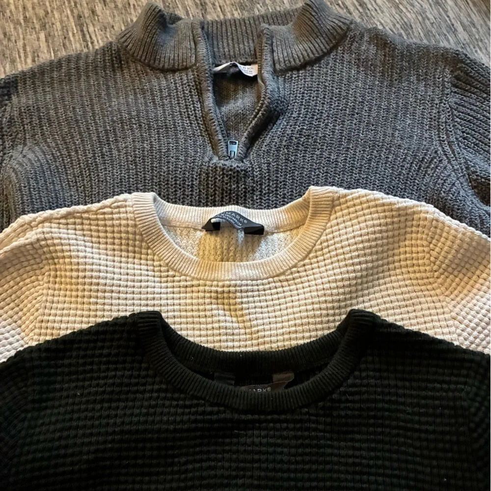 Gray, Green & Cream Sweater Bundle